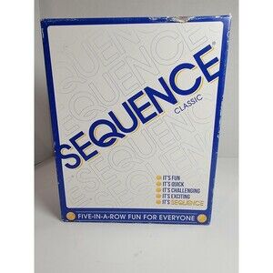 Sequence Classic Board Game Goliath Complete Board Cards & Chips Missing 1 Green